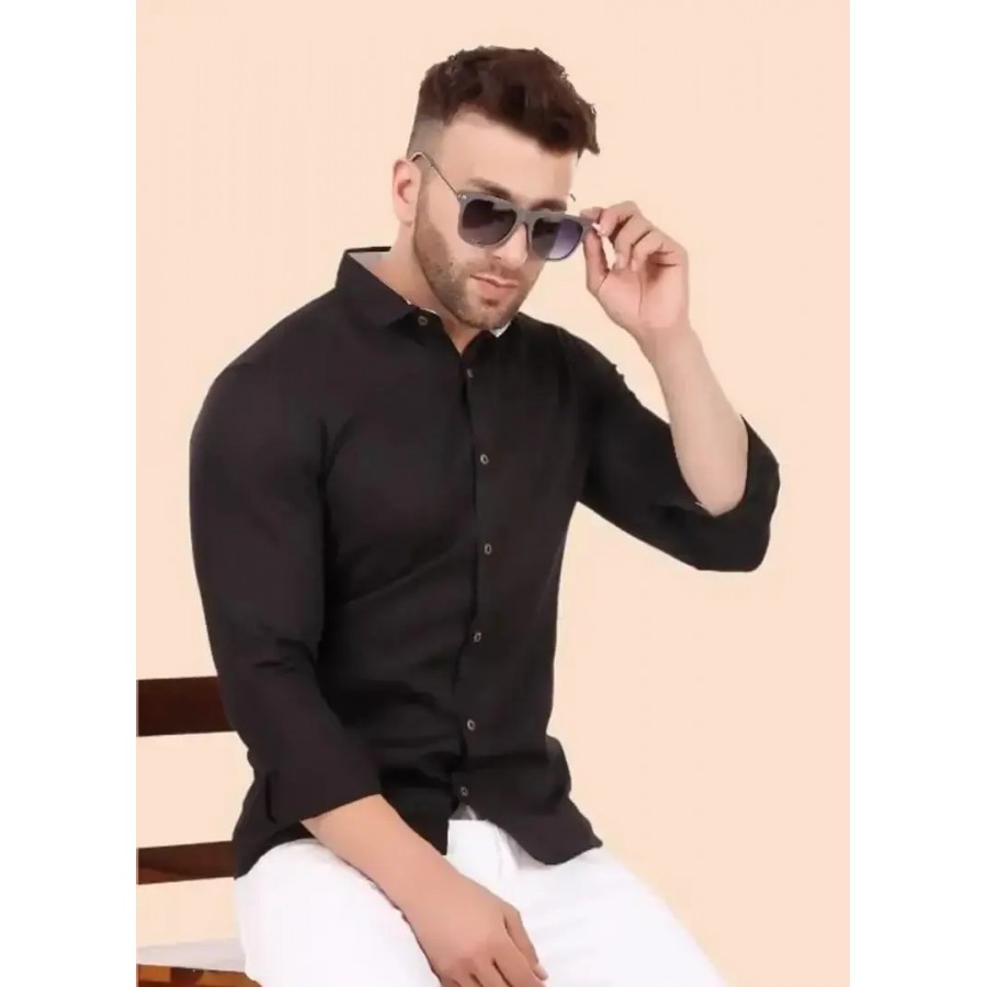 Stylish Cotton Solid Casual Shirt For Men