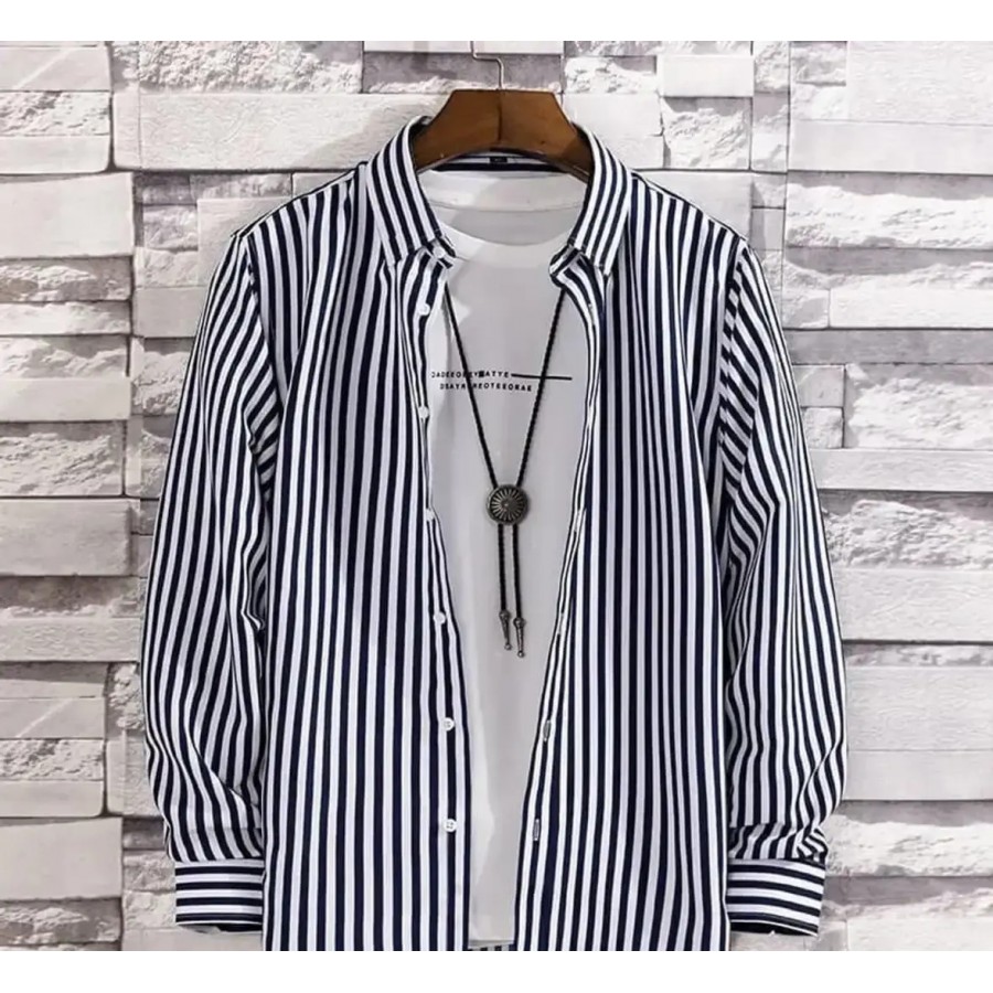 Stylish Cotton Striped Casual Shirt For Men