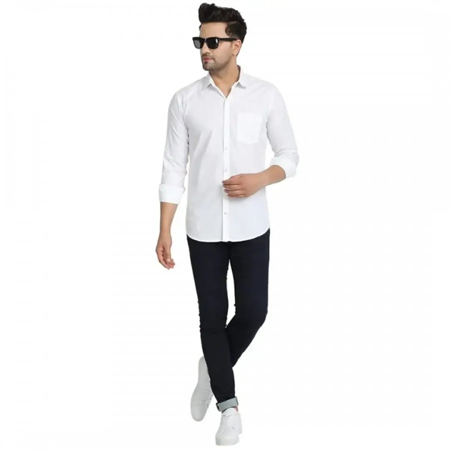 Stylish Fancy Cotton Blend Long Sleeves Casual Shirts For Men