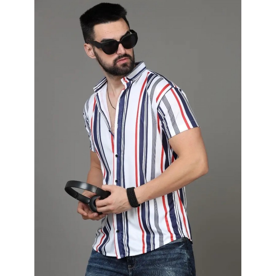 Stylish Fancy Lycra Casual Shirts For Men