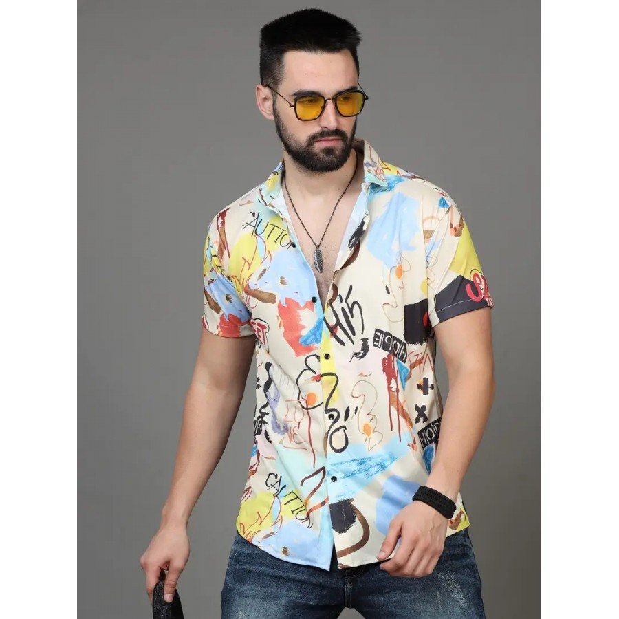 Stylish Fancy Lycra Casual Shirts For Men