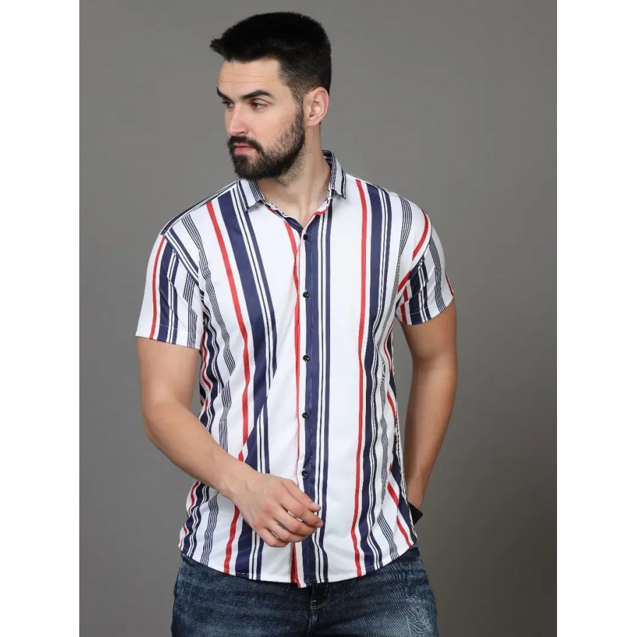 Stylish Fancy Lycra Casual Shirts For Men