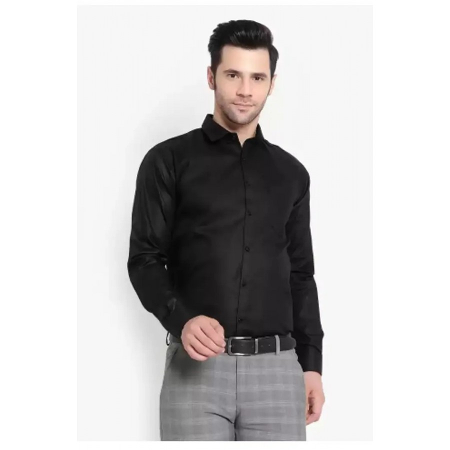 Stylish Men Cotton Blend Long Sleeves Shirt