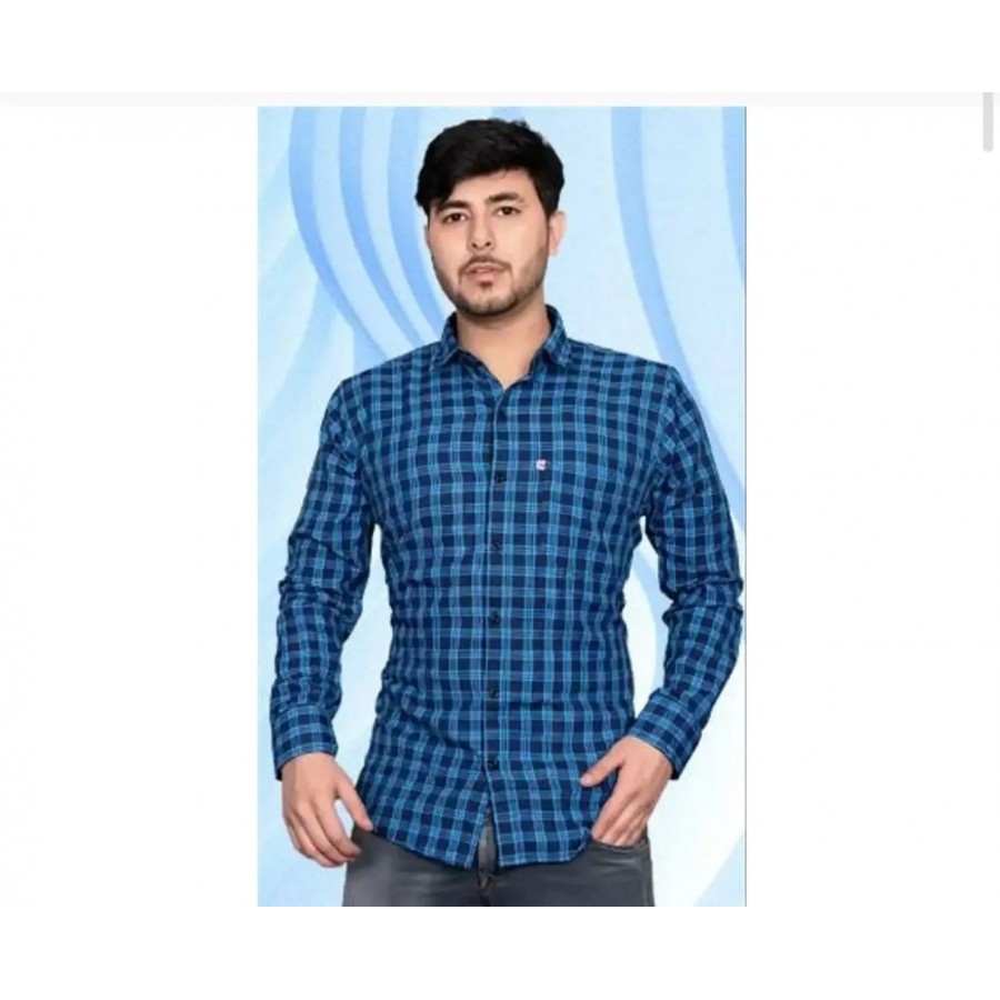 Stylish Men Cotton Long Sleeve Regular Fit Casual Shirt