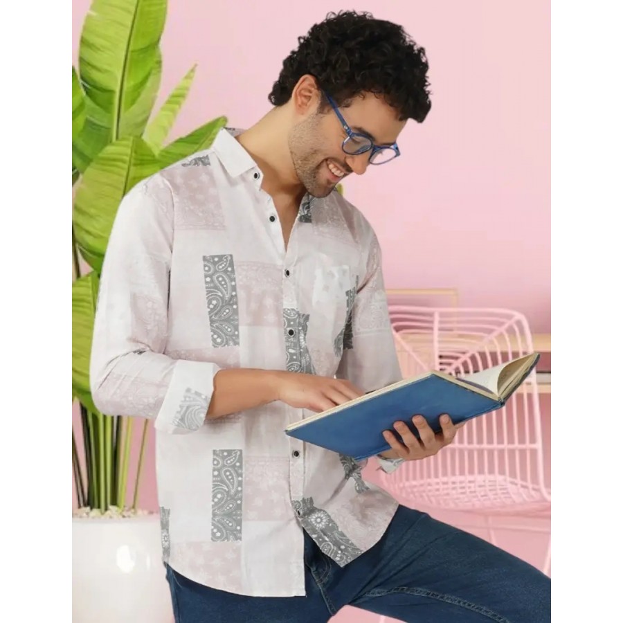 Stylish Multicoloured Pure Cotton Long Sleeves Shirt For Men