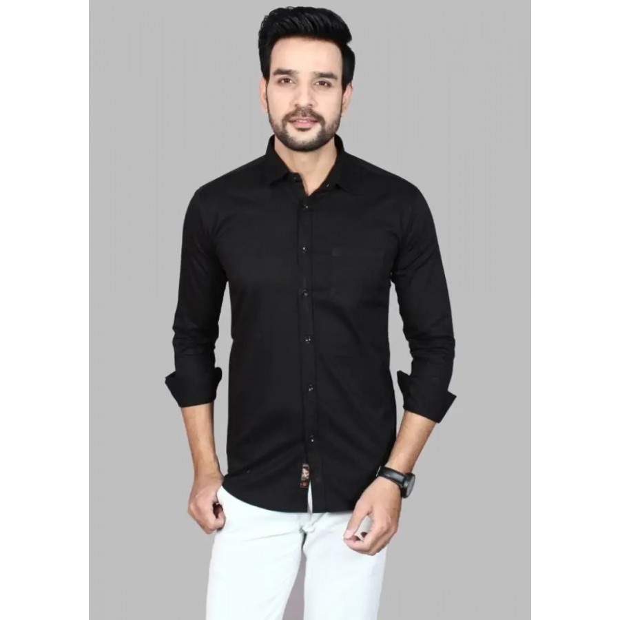 Stylish Regular Fit Cotton Blend  Long Sleeves Casual Shirt for Men