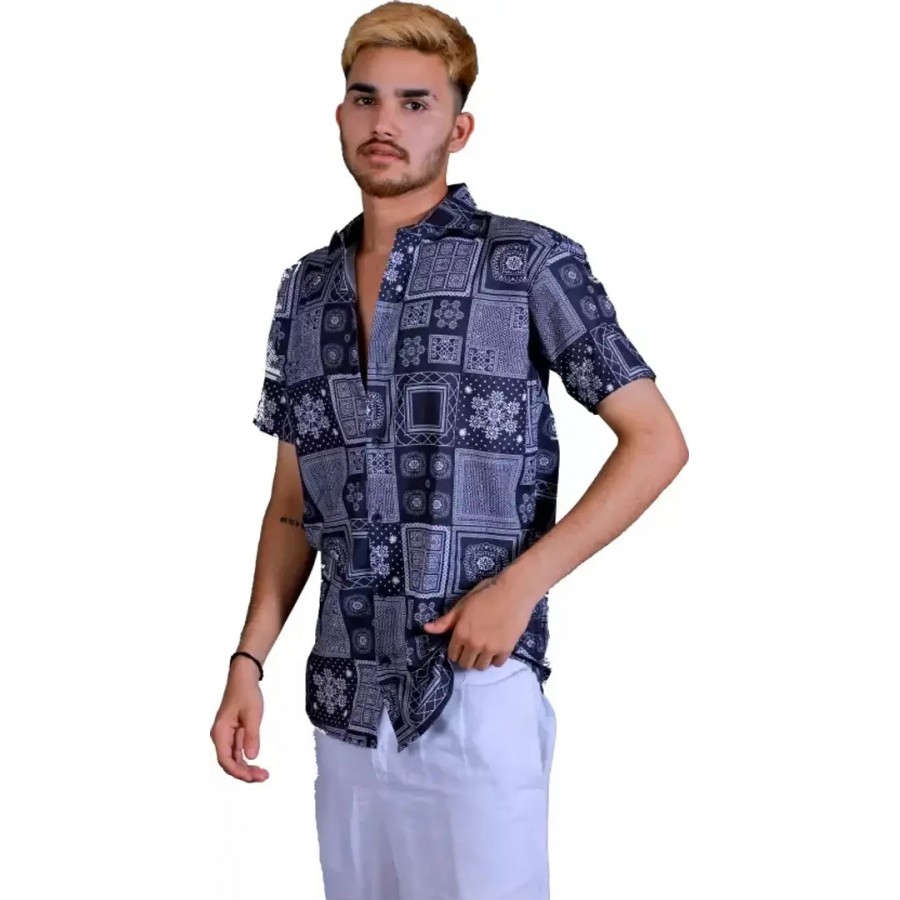 Stylish Cotton Blend Printed Shirt For Men