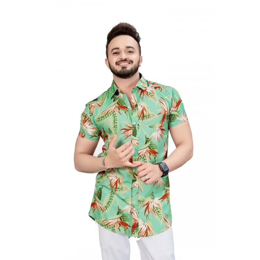 Stylish Cotton Blend Printed Shirt For Men