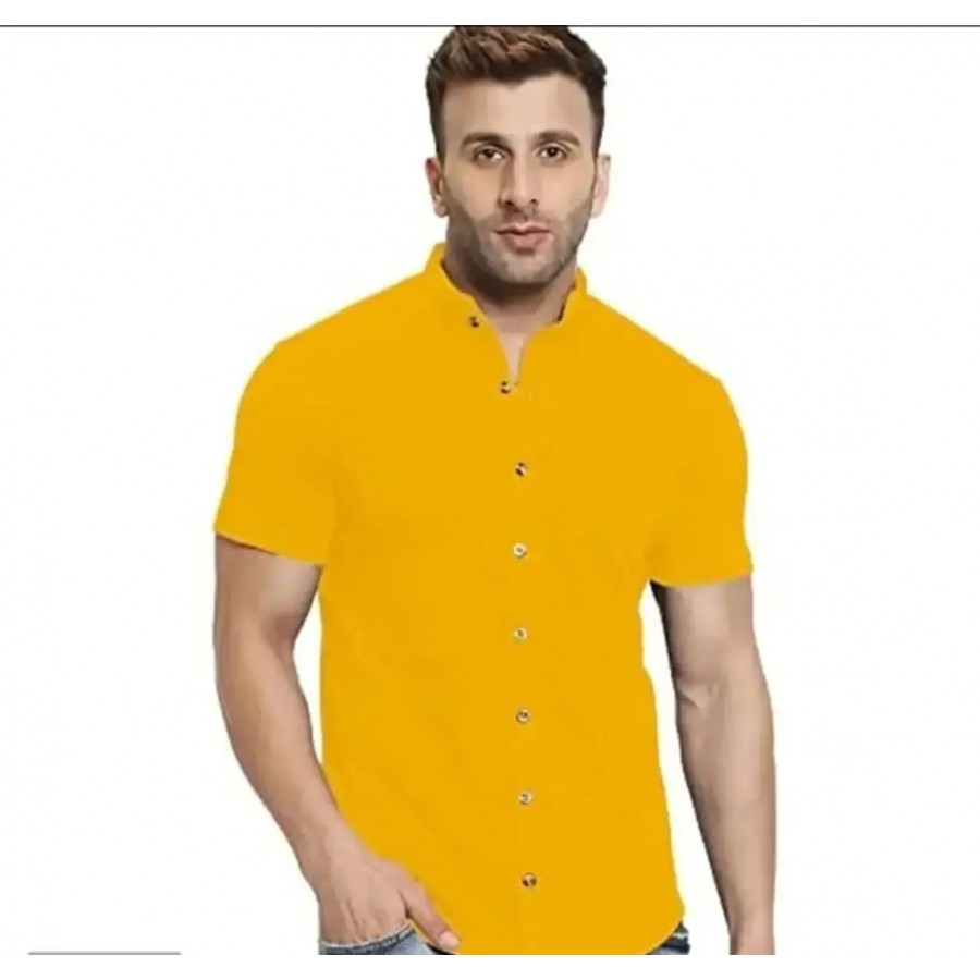 Stylish  Cotton Blend Solid Casual Shirt for Men