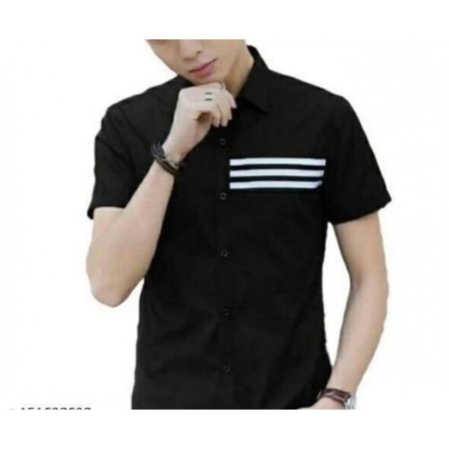 Stylish  Cotton Blend Solid Casual Shirt for Men