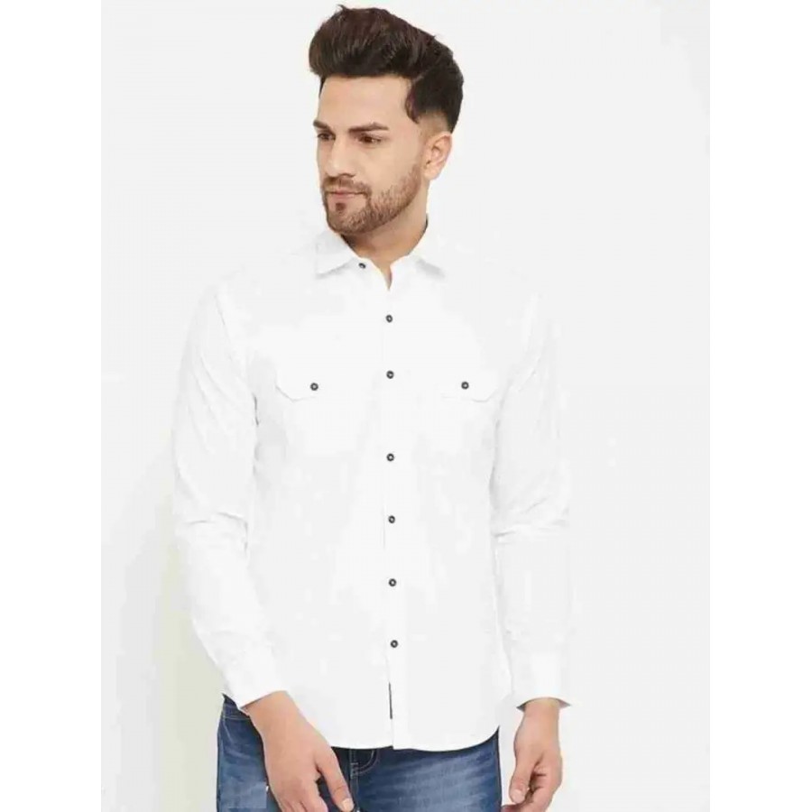 Stylish Cotton Double Pocket Shirts For Men Cargo Shirts