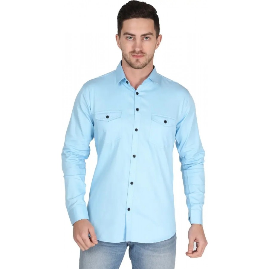 Stylish Cotton Double Pocket Shirts For Men Cargo Shirts