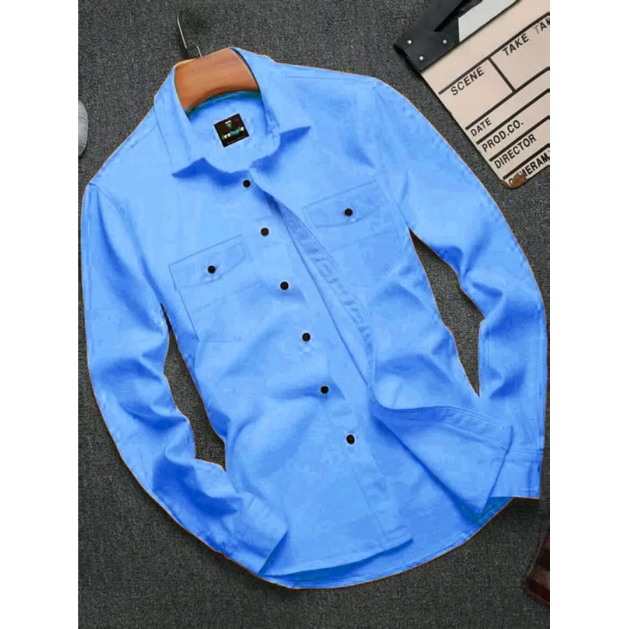 Stylish Cotton Double Pocket Shirts For Men Cargo Shirts