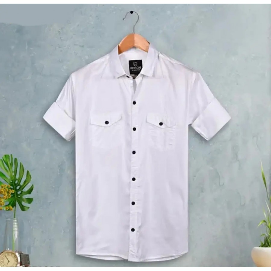 Stylish Cotton Double Pocket Shirts For Men Cargo Shirts