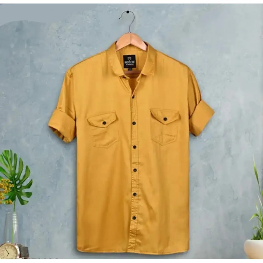 Stylish Cotton Double Pocket Shirts For Men Cargo Shirts