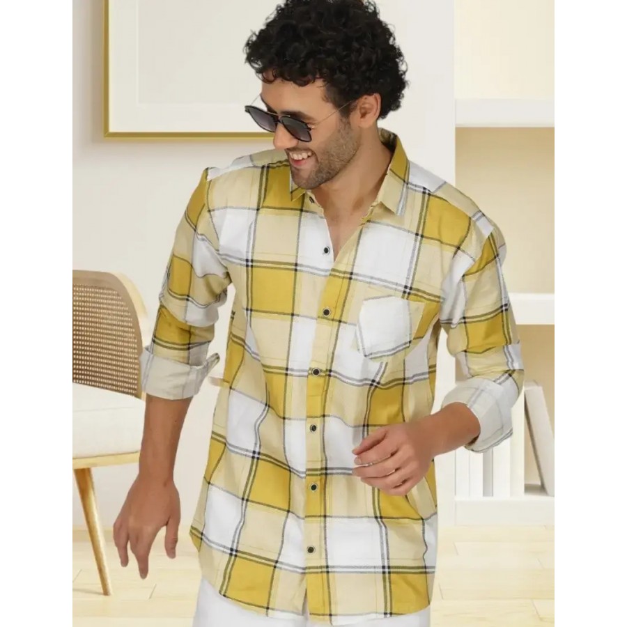 Stylish Cotton Long Sleeves Casual Shirts For Men