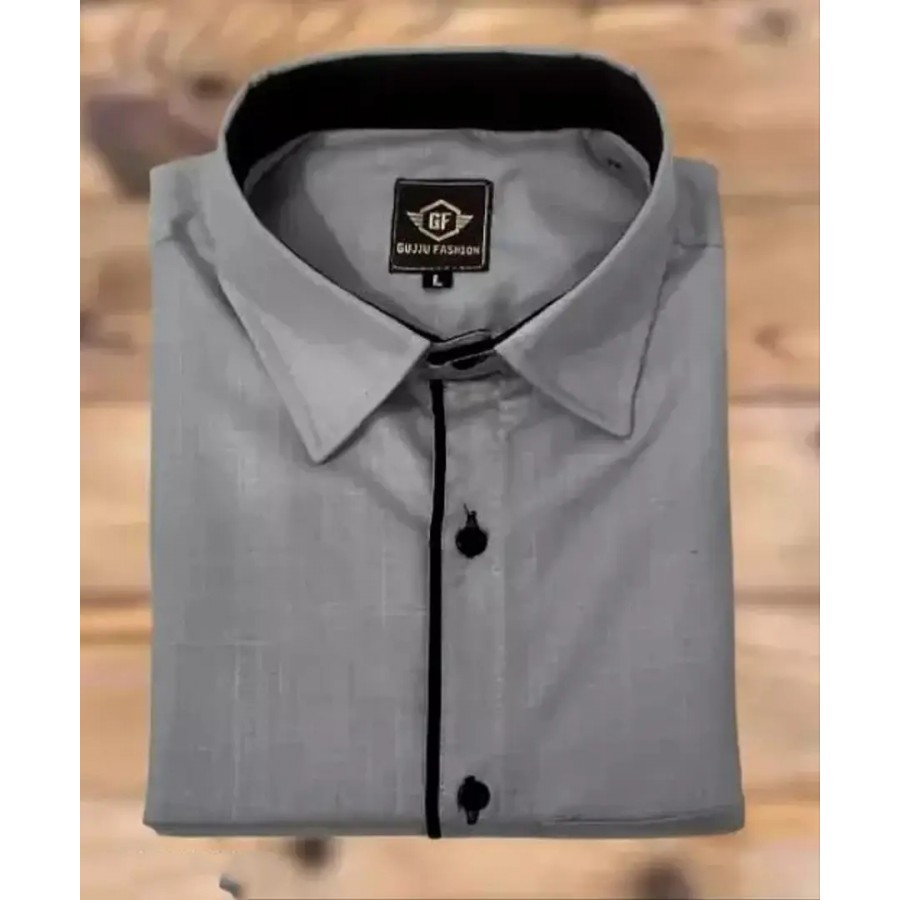 Stylish Cotton Lycra Solid Casual Shirt For Men