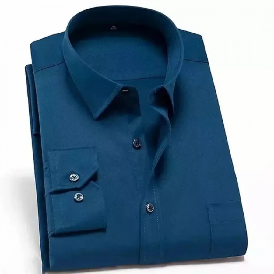 Stylish Cotton Lycra Solid Casual Shirt For Men