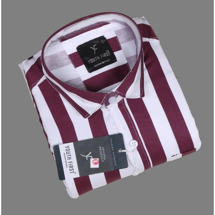 Stylish Cotton Striped Casual Shirt for Men