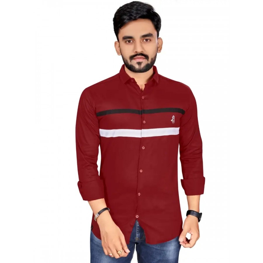 Stylish Fancy Cotton Long Sleeves Casual Shirts For Men