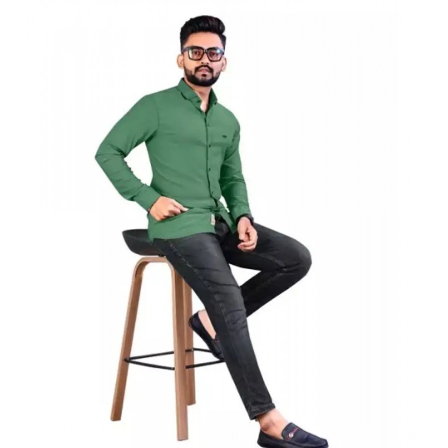 Stylish Fancy Cotton Long Sleeves Regular Fit Casual Shirts For Men