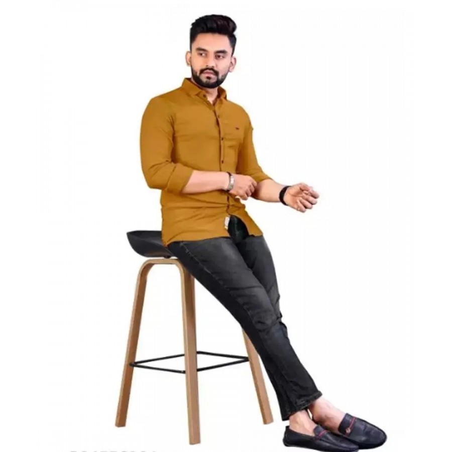 Stylish Fancy Cotton Long Sleeves Regular Fit Casual Shirts For Men