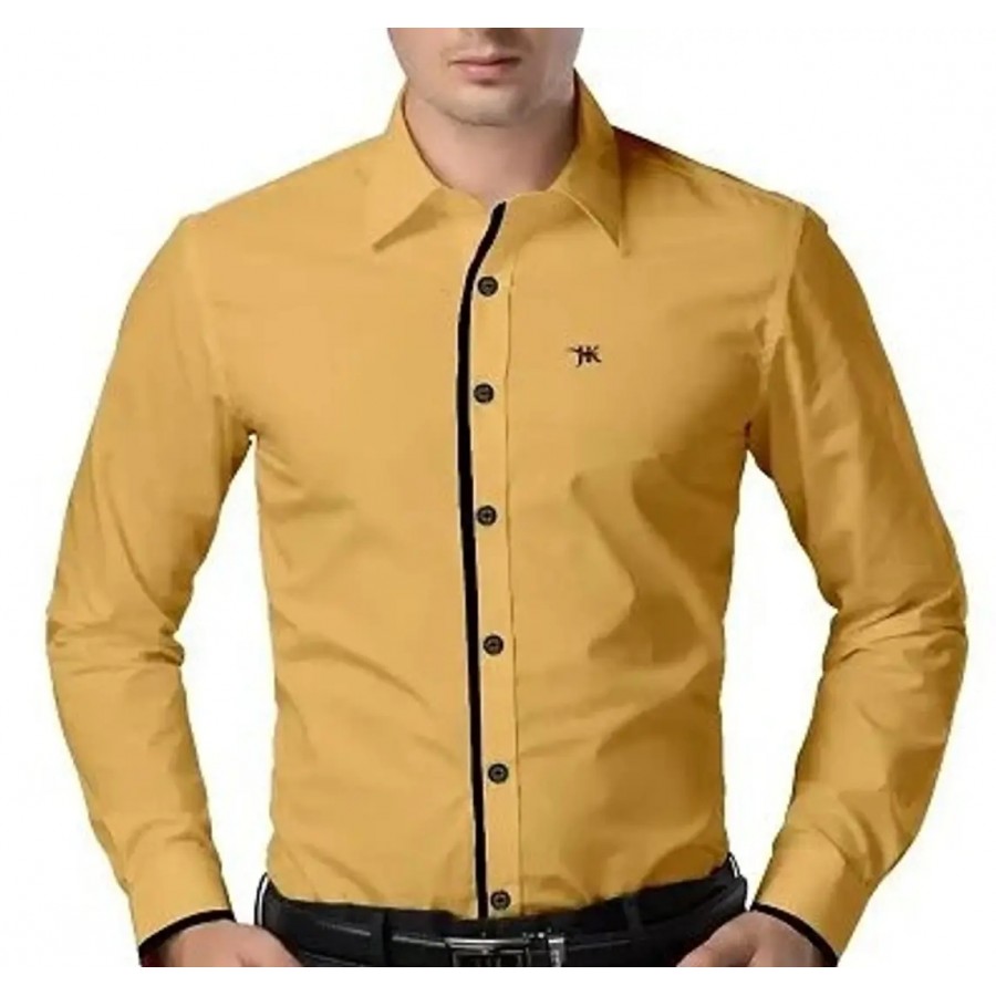 Stylish Men Cotton Long Sleeve Regular Fit Casual Shirt