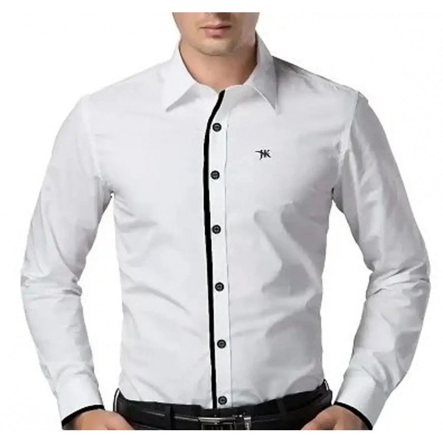 Stylish Men Cotton Long Sleeve Regular Fit Casual Shirt