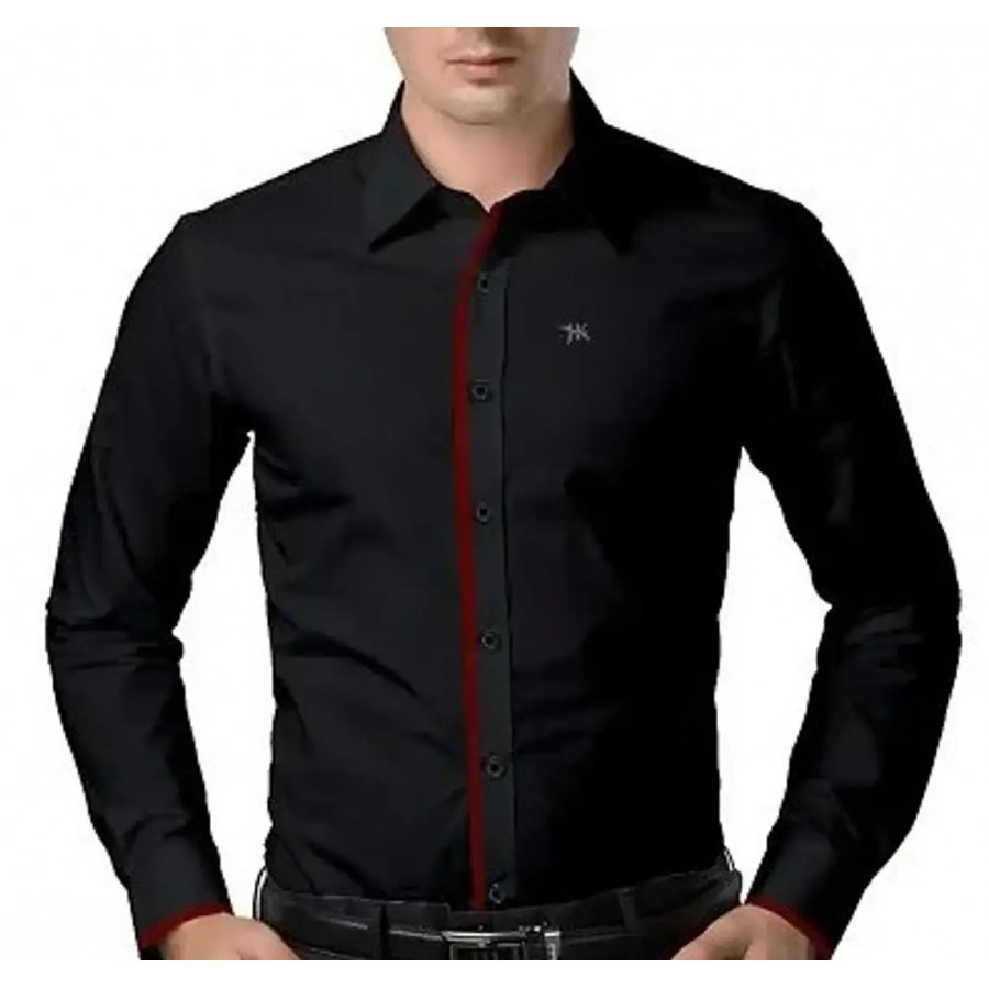 Stylish Men Cotton Long Sleeve Regular Fit Casual Shirt