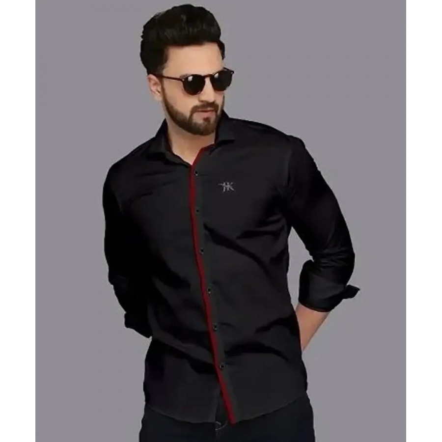 Stylish Men Cotton Long Sleeve Regular Fit Casual Shirt