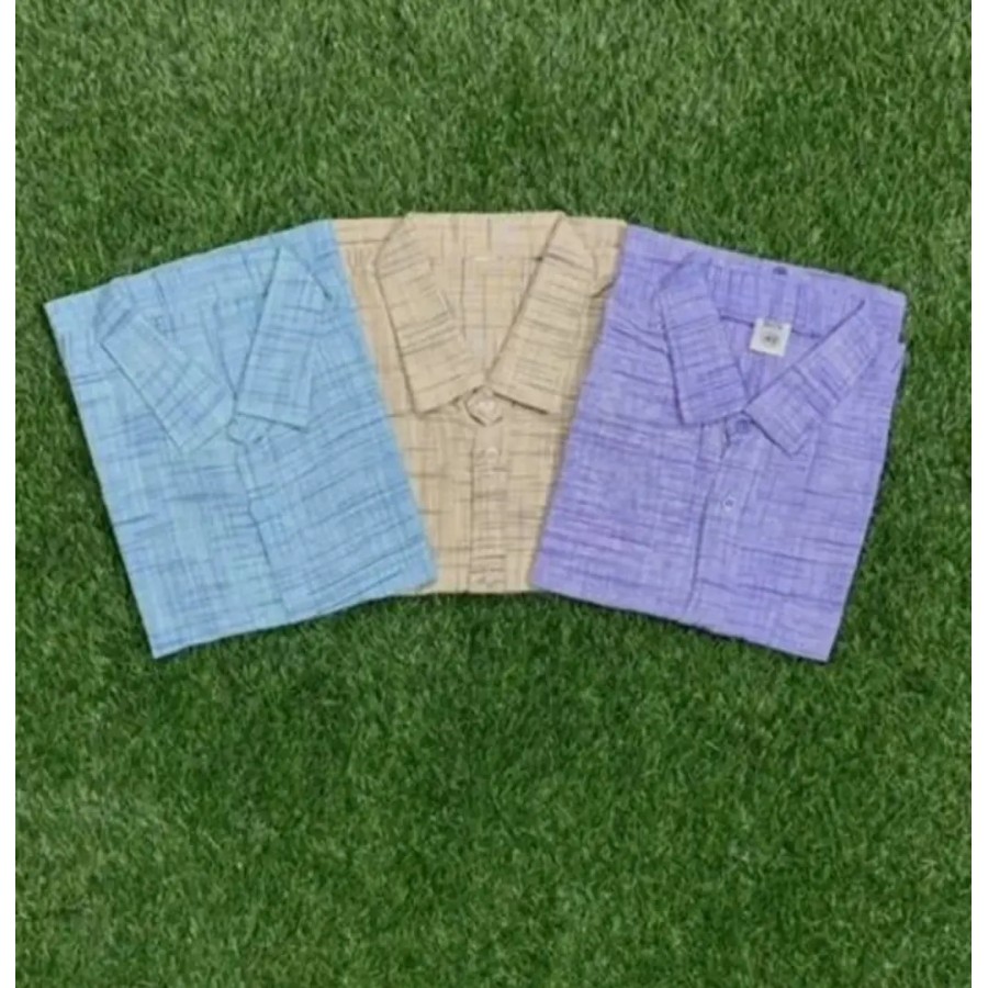 Stylish Men Khadi Cotton Casual Shirt Pack of 3