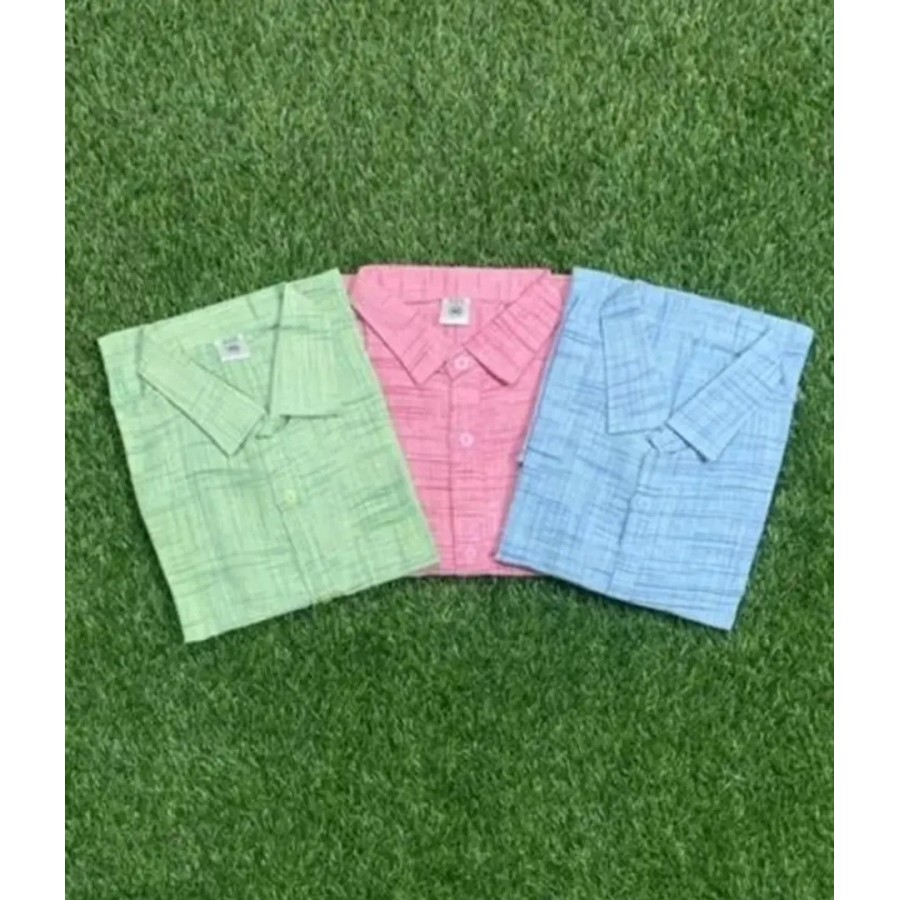 Stylish Men Khadi Cotton Casual Shirt Pack of 3