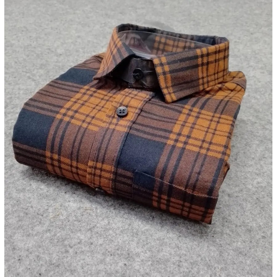 Stylish Multicoloured Checked Long Sleeves Shirt For Men