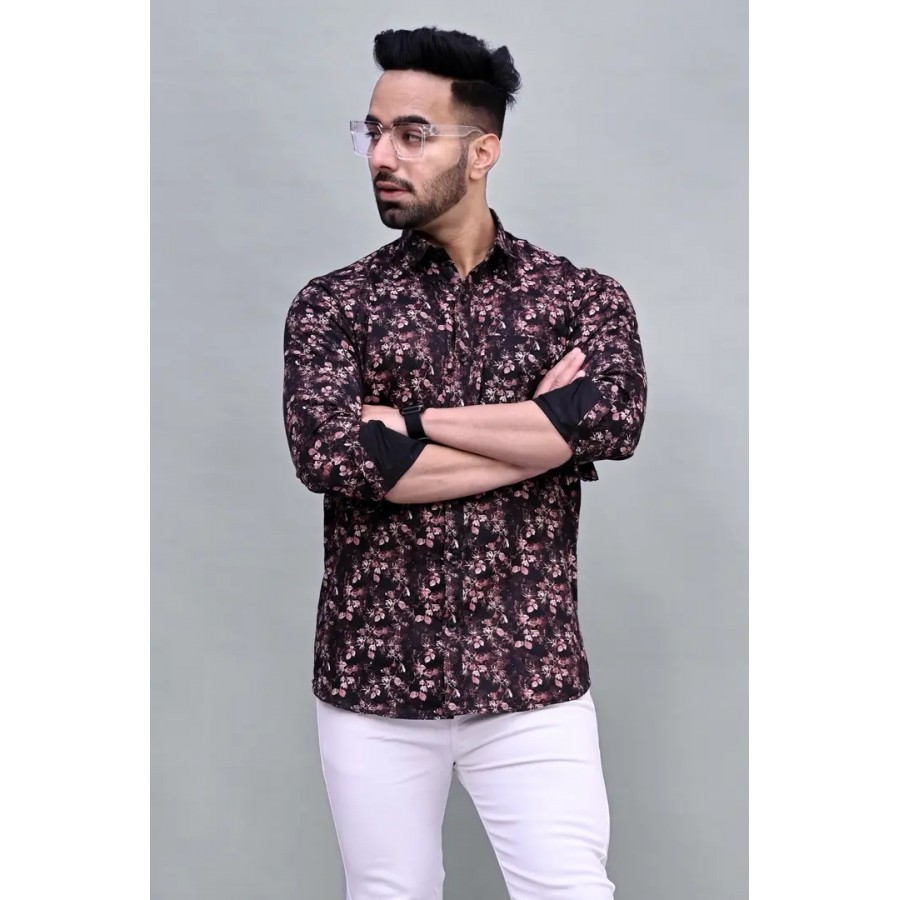 Stylish Multicoloured Cotton Printed Casual Shirts For Men