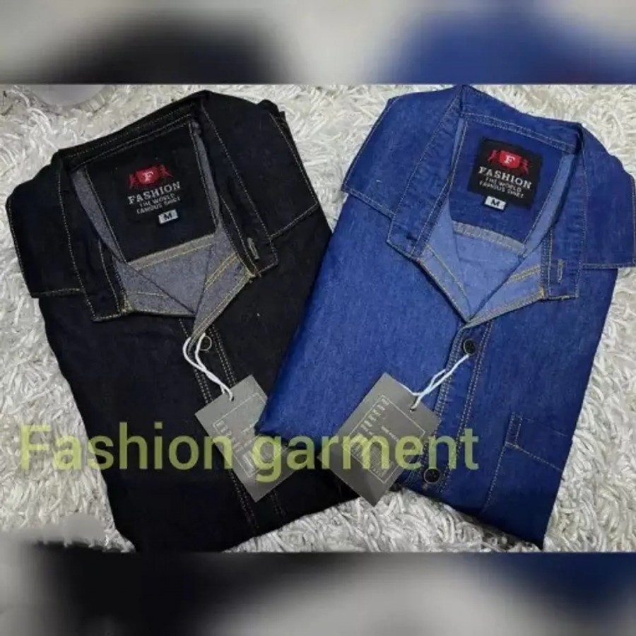 Stylish Multicoloured Denim Regular Fit Shirt For Men Pack Of 2