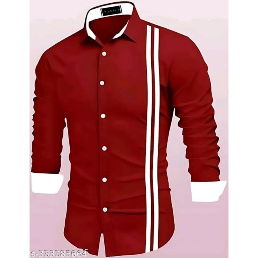 Stylish Regular Fit Cotton Blend Long Sleeves Casual Shirt for Men