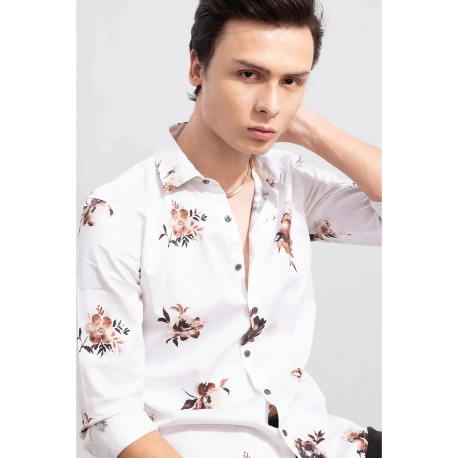 Stylish White Printed Shirts for Men