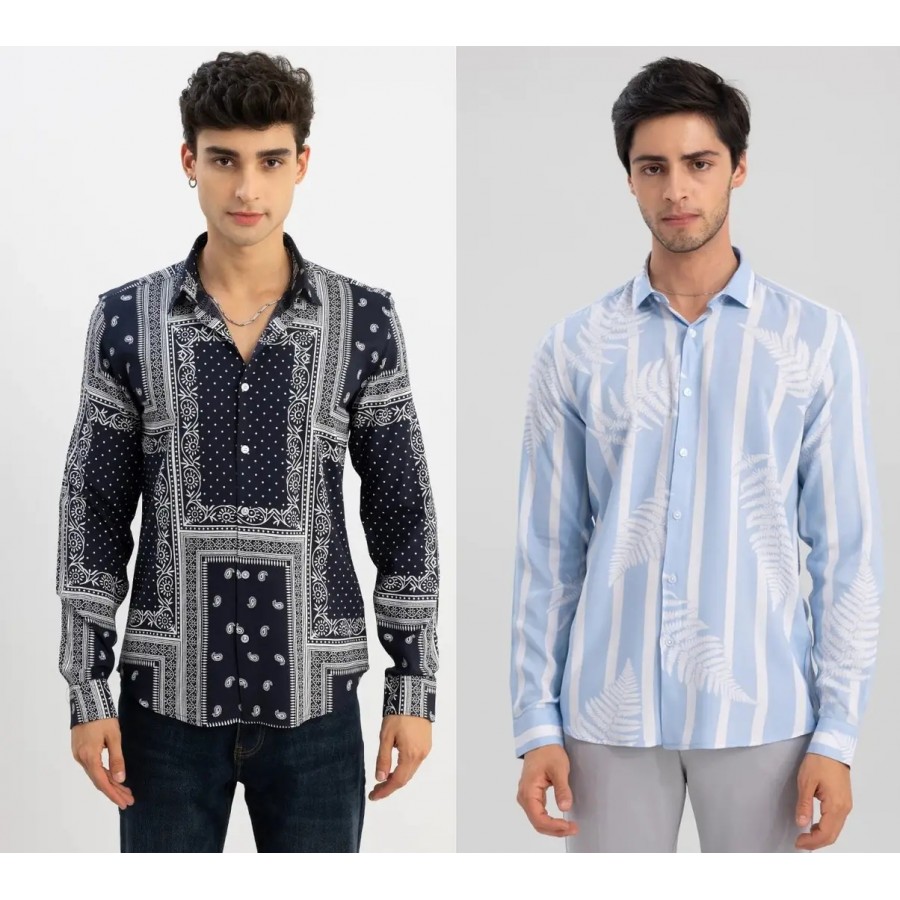 Surat Printed shirts for Men, Pack of 2