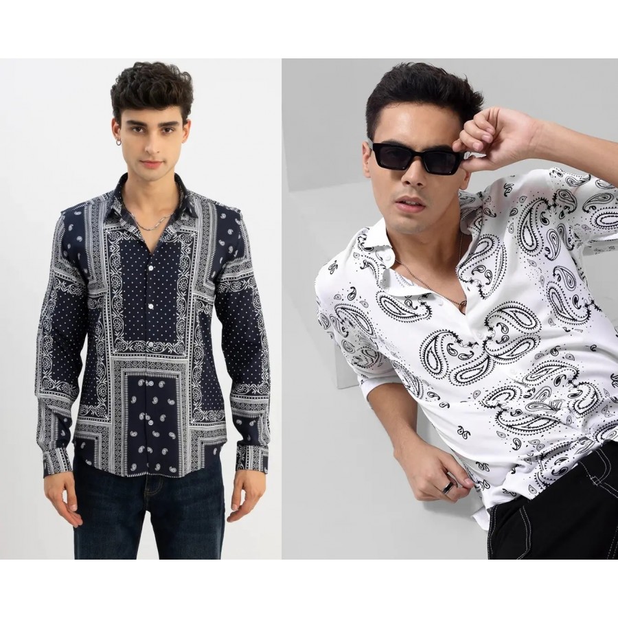 Surat Printed shirts for Men, Pack of 2