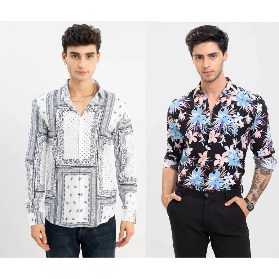 Surat Printed shirts for Men, Pack of 2