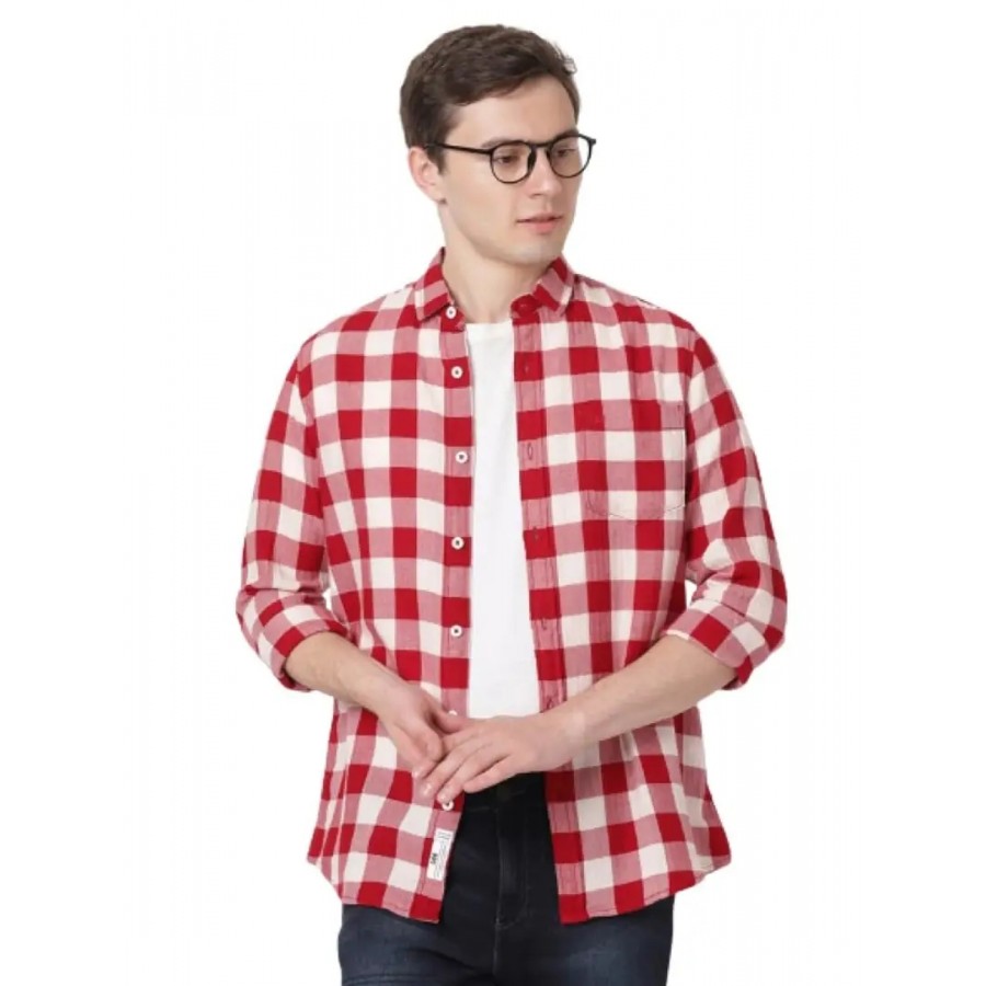 Time Fashion Men's Cotton Full Sleeve Casual Shirt - 009