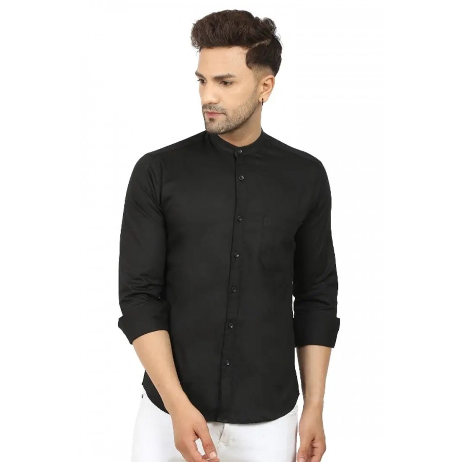 Trendy Cotton Blend Long Sleeves Casual Shirt