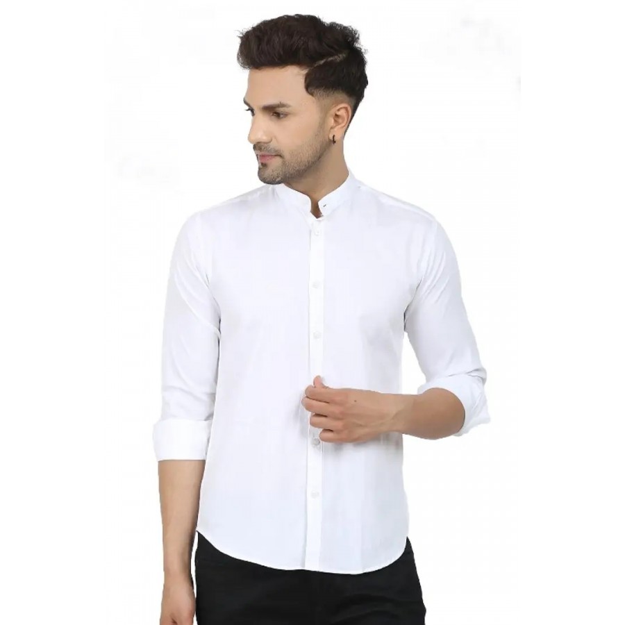 Trendy Cotton Blend Long Sleeves Casual Shirt