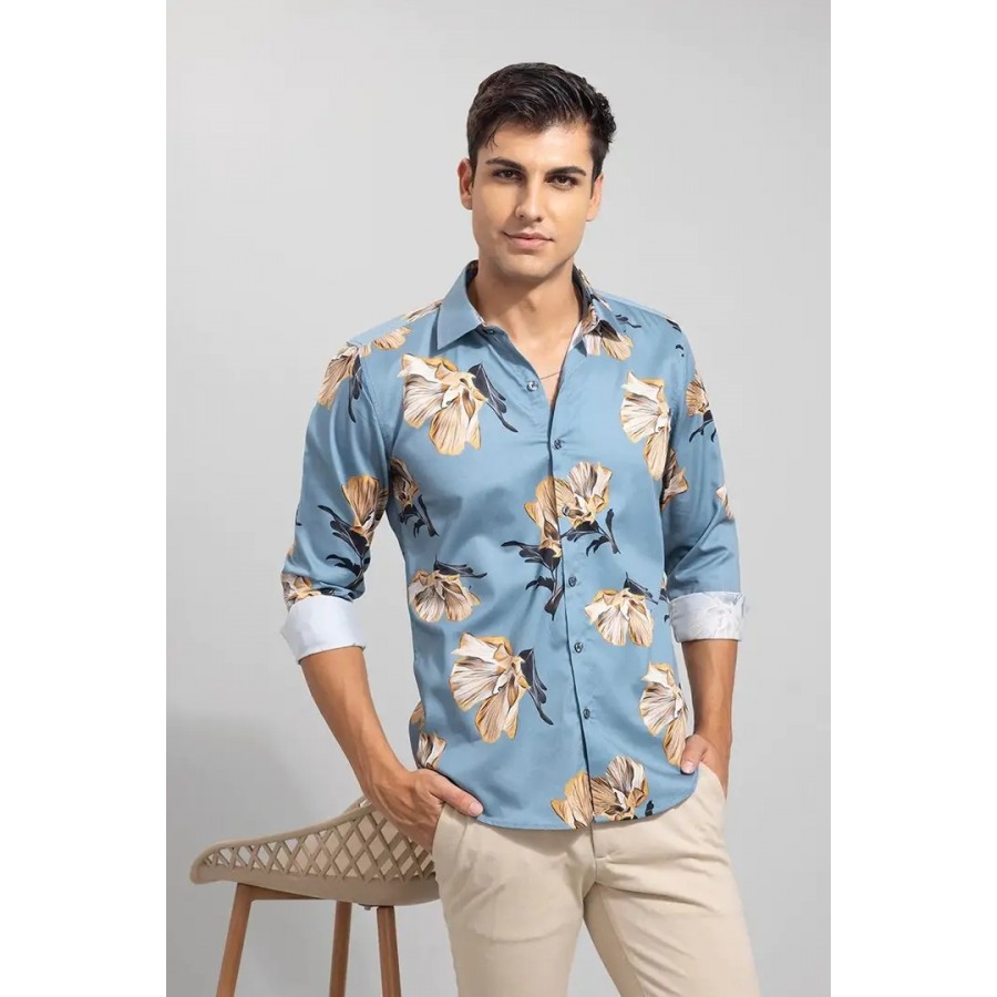 Trendy Multicoloured Cotton Long Sleeves Casual Shirt for Men