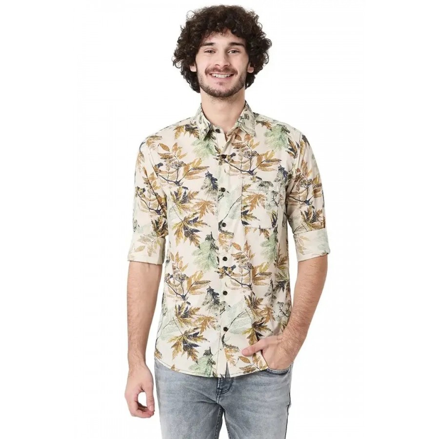 Trendy Multicoloured Cotton Long Sleeves Casual Shirt for Men