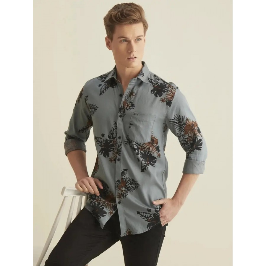 Trendy Multicoloured Cotton Long Sleeves Casual Shirt for Men