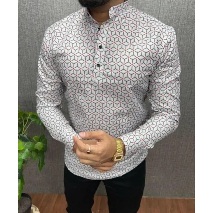 Trendy Multicoloured Cotton Long Sleeves Casual Shirt for Men