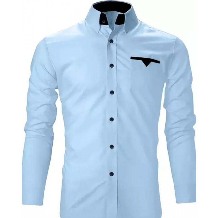 Trendy Cotton Blend Casual Shirt For Men