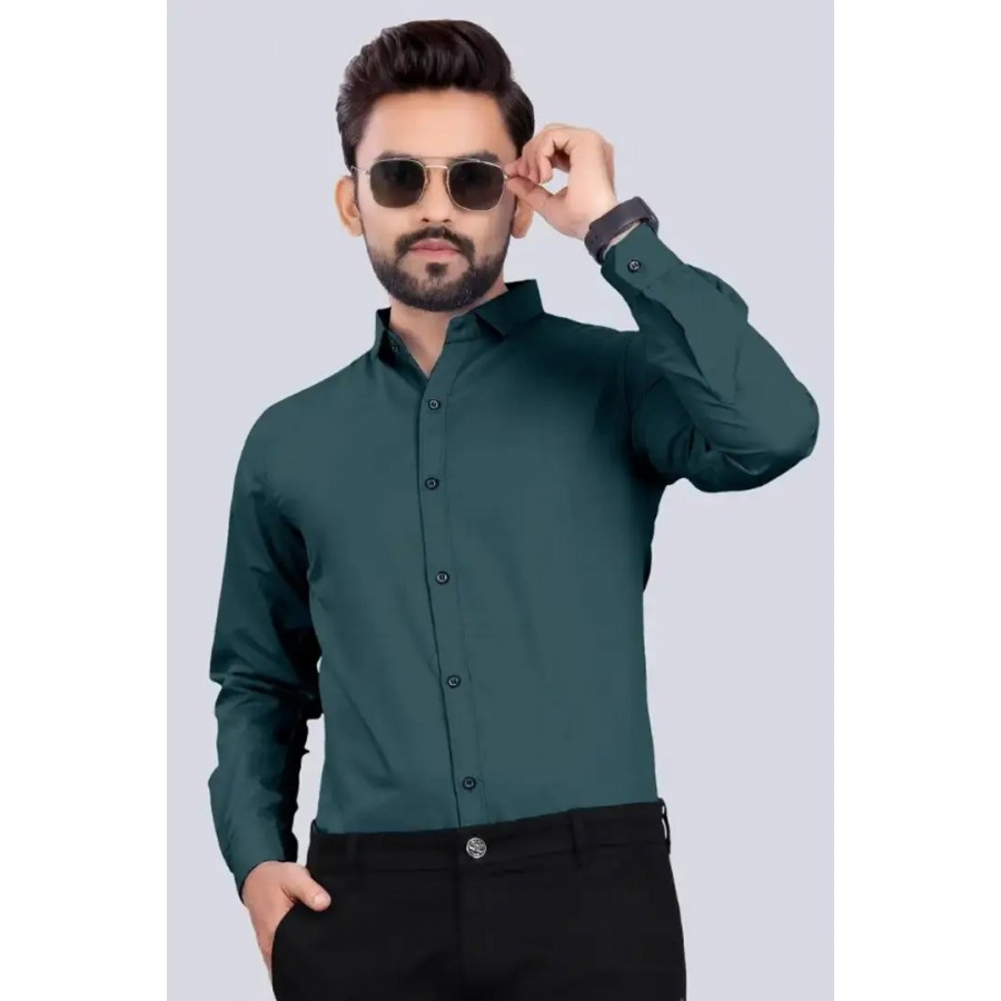 Trendy Cotton Blend Casual Shirts For Men