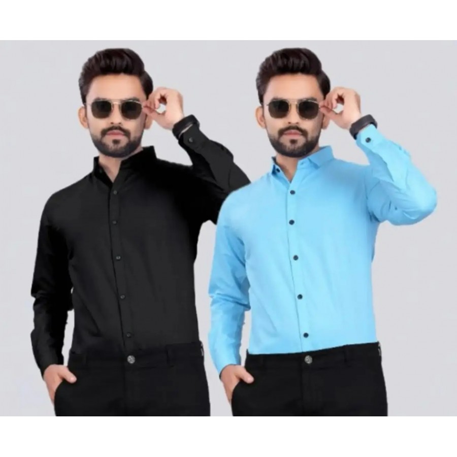 Trendy Cotton Blend Casual Shirts For Men